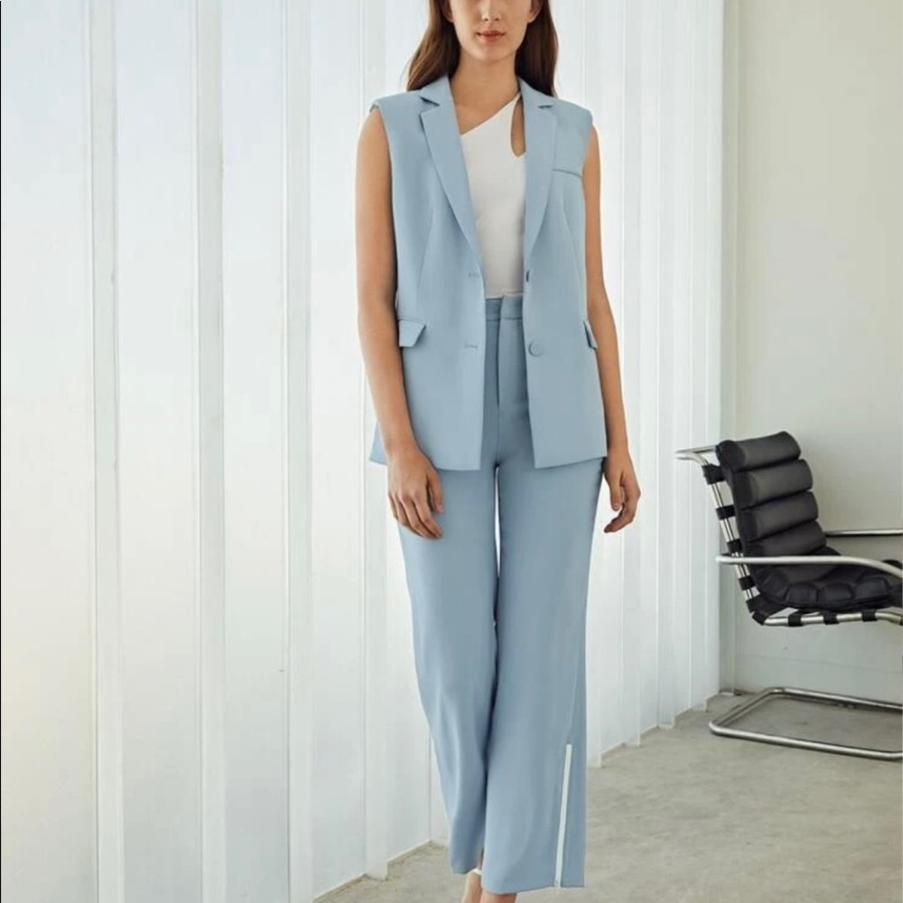 Zipper Side Tailored Pants